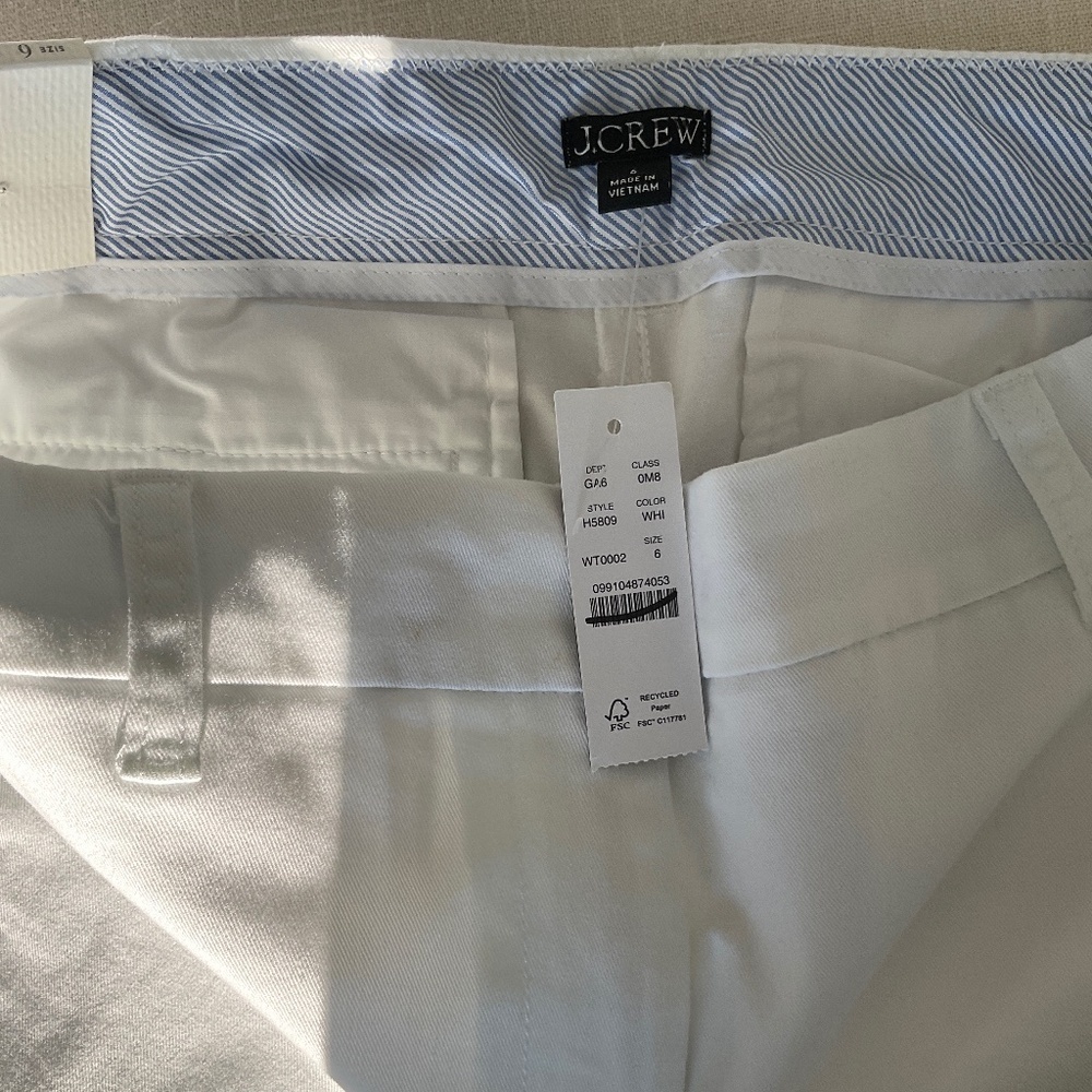 J Crew White Stretch Chino Short Size Various - Picture 6 of 6